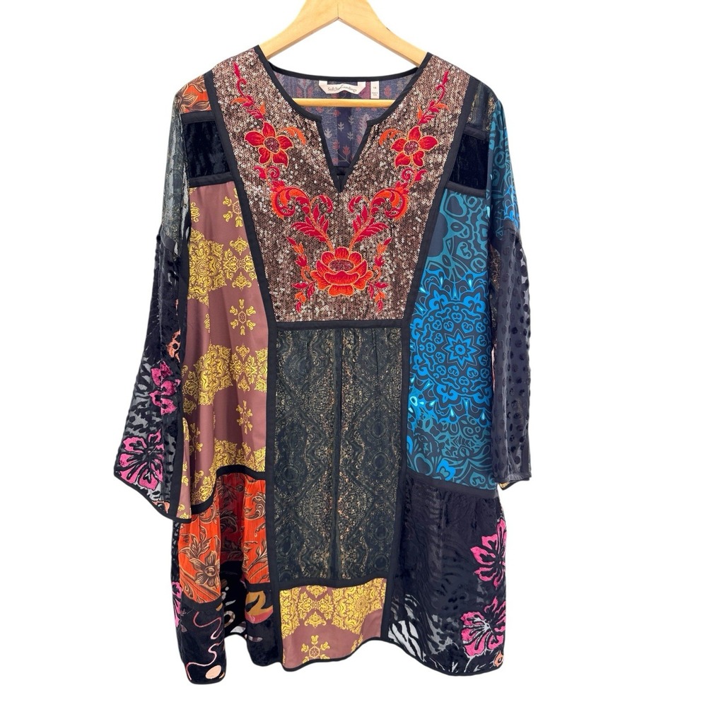 Soft Surroundings Colorful Floral and Geometric Tunic